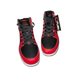 FUBU Basketball Men's Red and Black High Top Sneakers